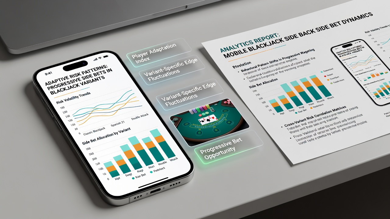 Analyse-Diagramm zu Risikomustern und Einsatzanpassungen in mobilen Blackjack-Apps