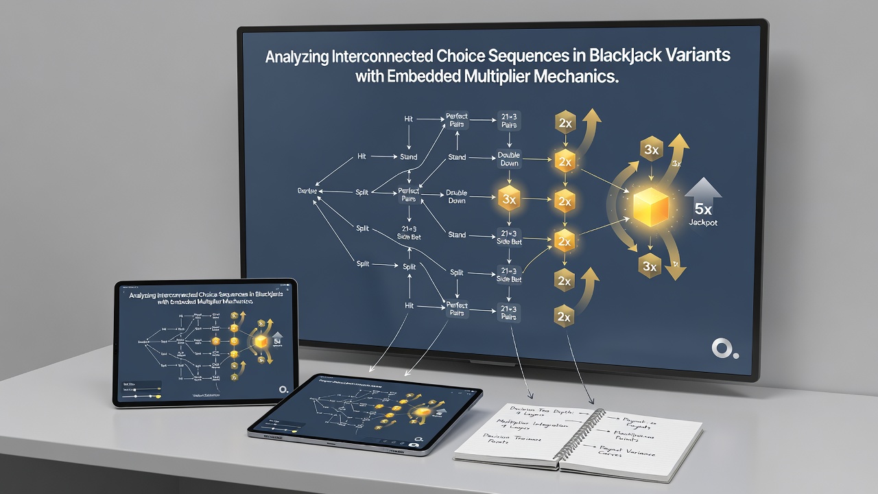 Vernetzte Wahlsequenzen und Multiplikator-Mechaniken in mobilen Blackjack-Apps