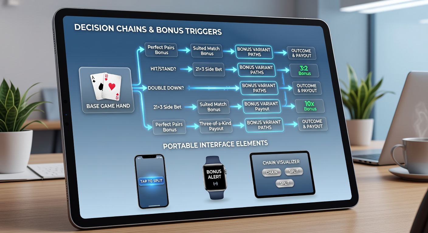Analyse von Entscheidungsverzweigungen bei Bonus-Blackjack auf mobilen Geräten