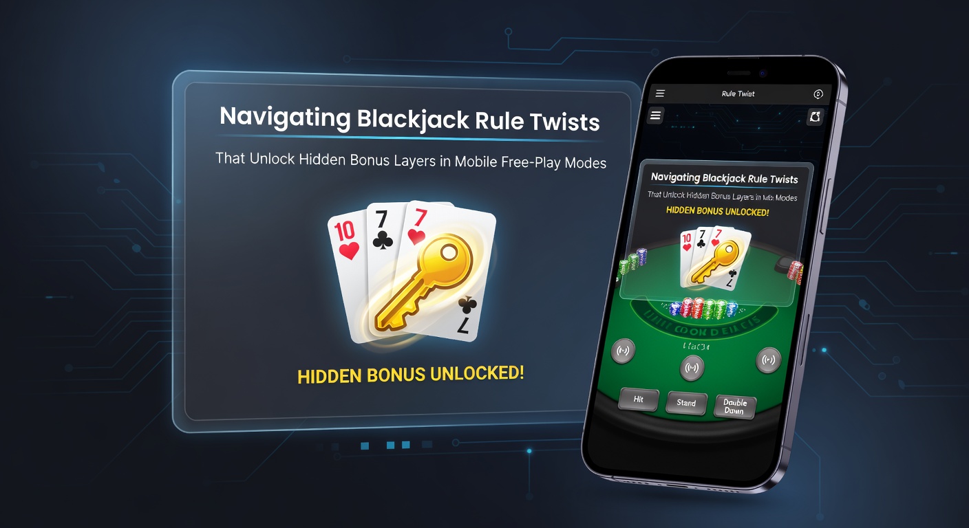 Darstellung einer mobilen Blackjack-Oberfläche mit aktivierten Bonus-Layern und Regelanzeigen